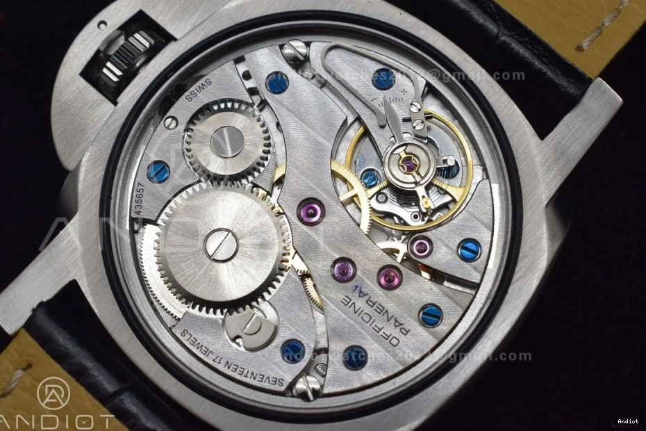 A6497 Edition H 1:1 Superlumed on Y-Incabloc XF Leather PAM217 Dial with Best Black Strap 0113